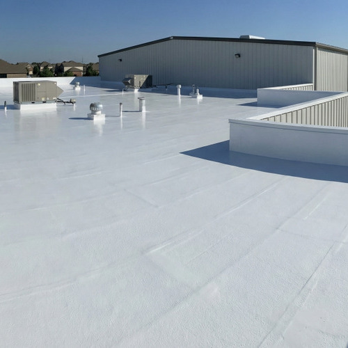 A flat roof coating