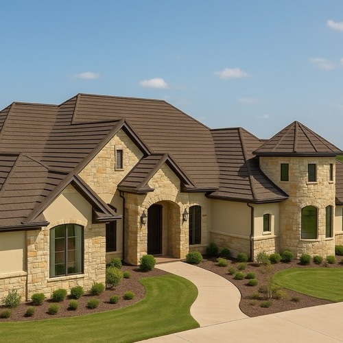 Stone coated steel roof