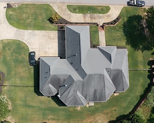 Roof inspection using a drone