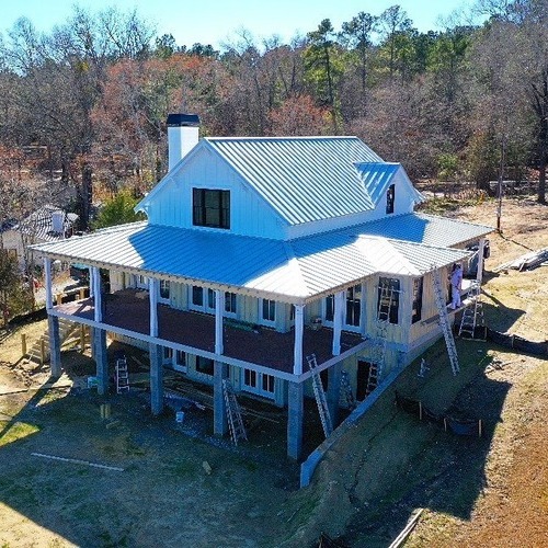 Metal roof installation